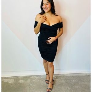 Black Ruched Mini dress